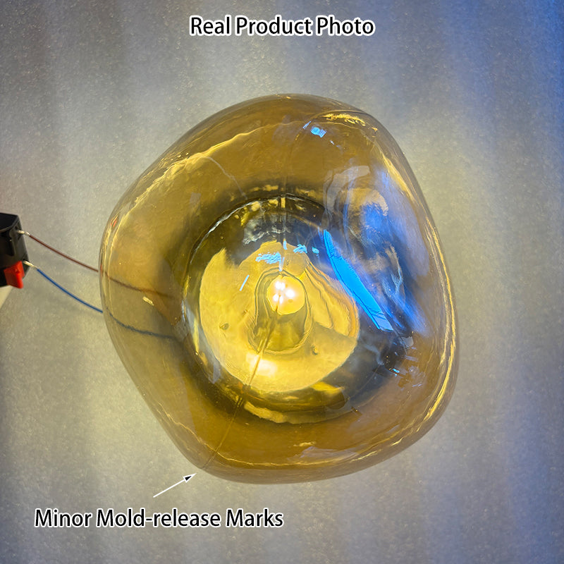 Irregular Spherical Electroplated Glass Wall Sconce Lamp for Living Room