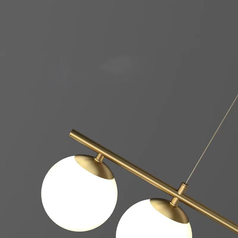 Minimalist Black Iron & Glass 4/5-Light Curved Chandelier for Dining Room