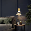 Modern Copper Crystal LED Chandelier with Diamond Shape Design for Living Room