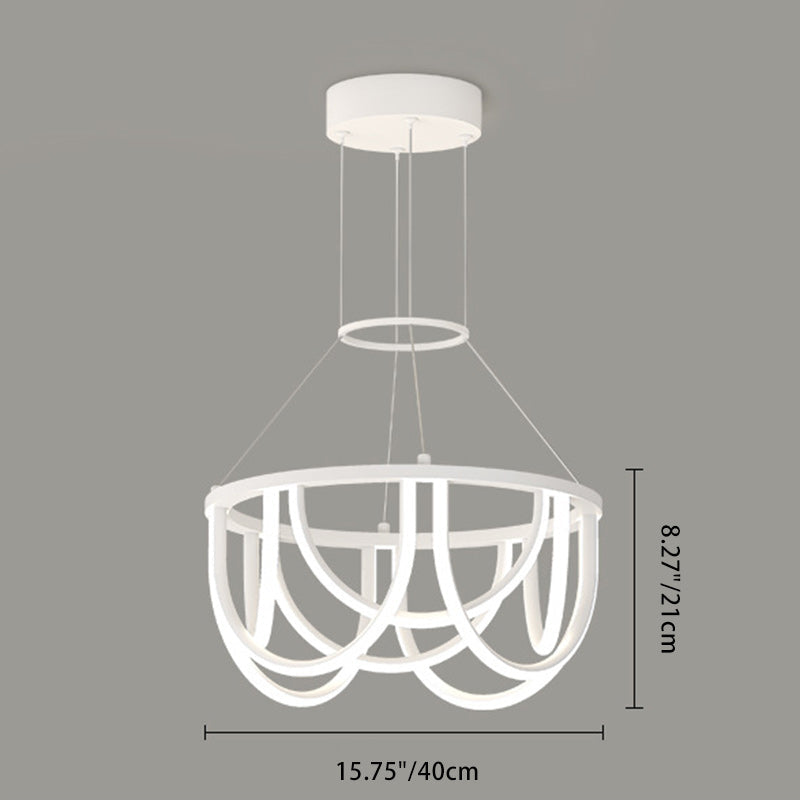 Sleek Black Iron Long Line LED Chandelier for Modern Living Room Lighting