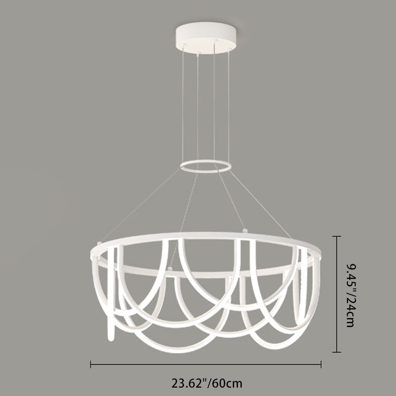 Sleek Black Iron Long Line LED Chandelier for Modern Living Room Lighting