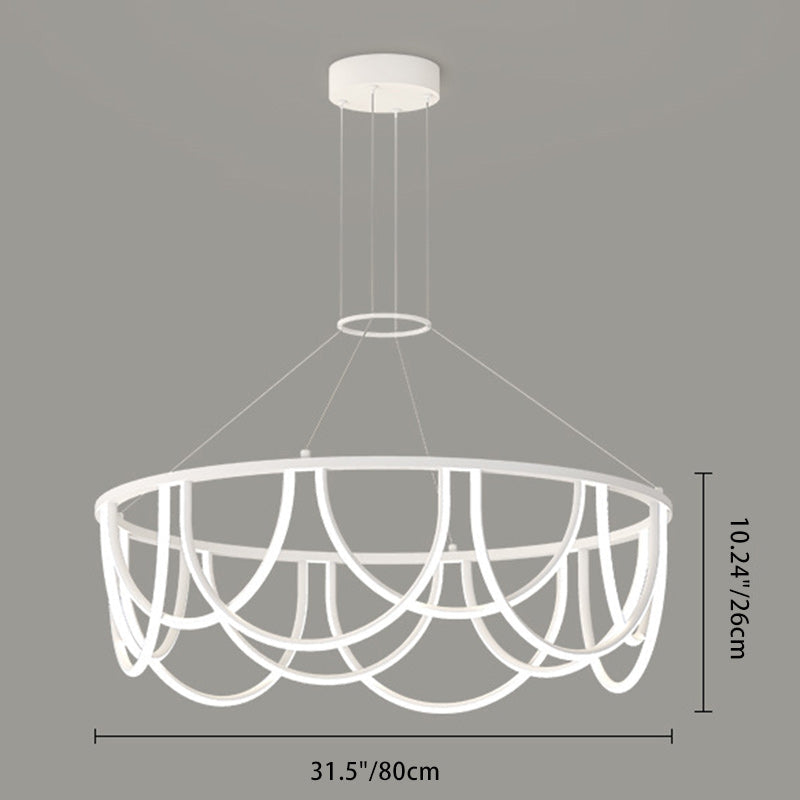 Sleek Black Iron Long Line LED Chandelier for Modern Living Room Lighting