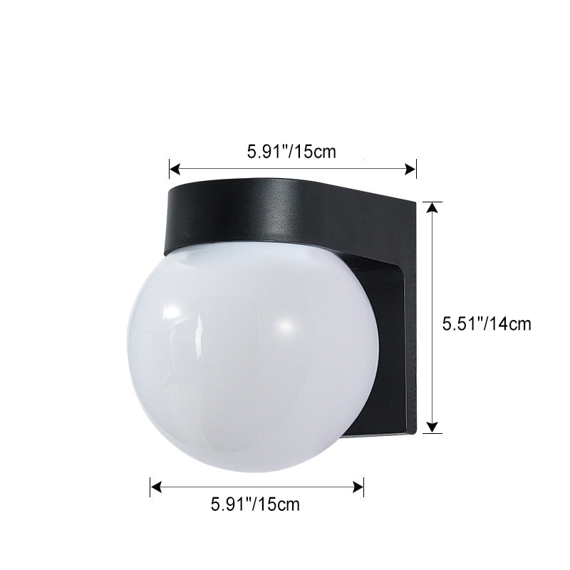 Modern Clear Polycarbonate Waterproof Wall Sconce Lamp for Outdoor Patio