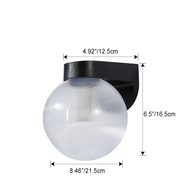 Modern Clear Polycarbonate Waterproof Wall Sconce Lamp for Outdoor Patio