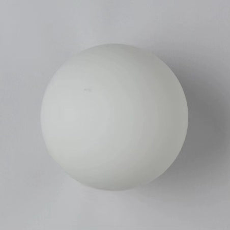 Contemporary Clear Glass Orb 1-Light Wall Sconce for Living Room Decor
