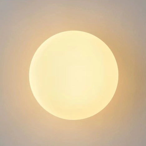 Contemporary Clear Glass Orb 1-Light Wall Sconce for Living Room Decor