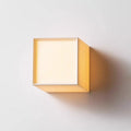 Traditional Japanese Square Fabric Shade LED Wall Sconce for Living Room