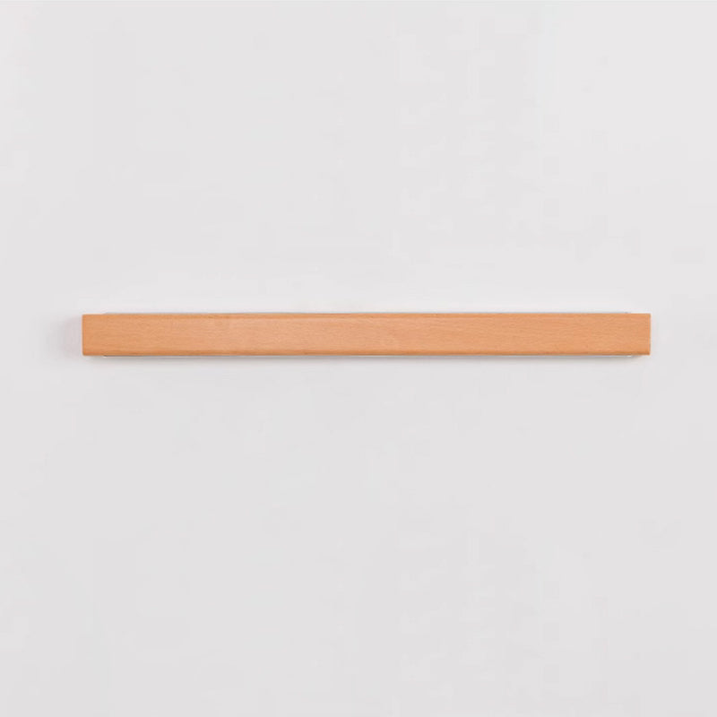 Minimalist Japanese Solid Wood LED Wall Sconce for Living Room Decor