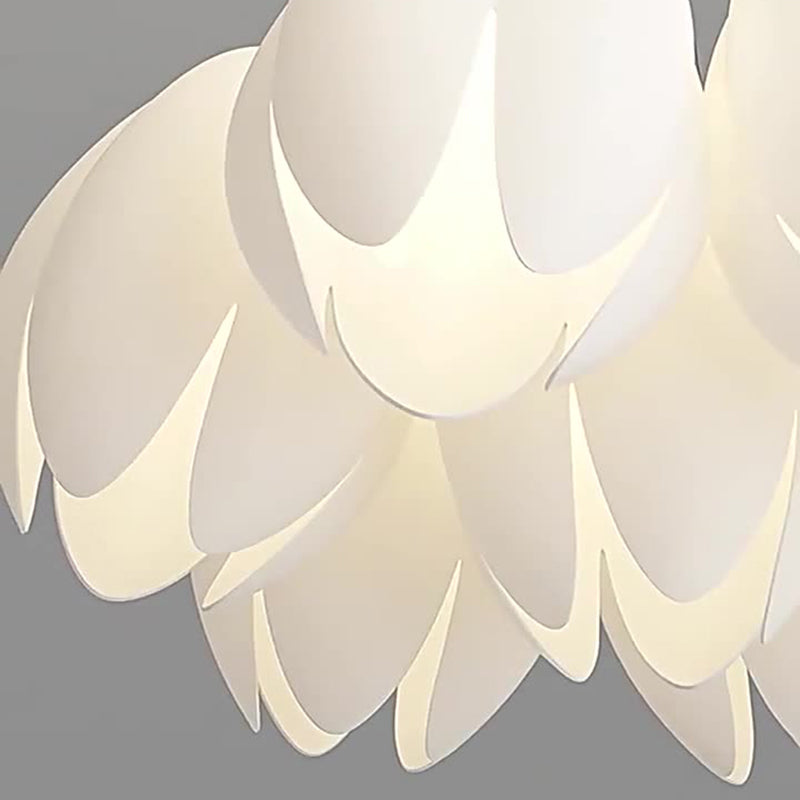 Modern White Tulip Iron Chandelier Light Fixture for Living Room