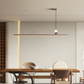 Sleek Rectangular LED Chandelier - Aluminum & Acrylic for Dining Room