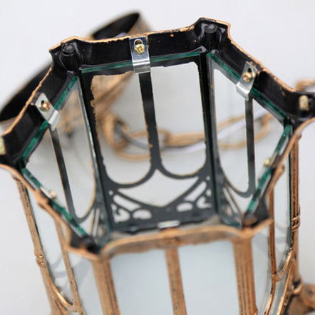 Vintage Hexagonal Waterproof Aluminum Acrylic Pendant Light for Patios