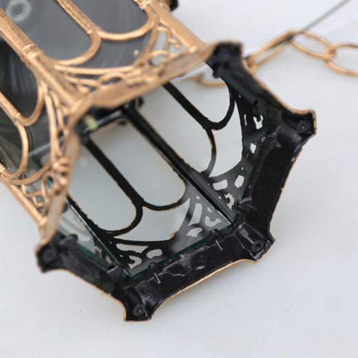 Vintage Hexagonal Waterproof Aluminum Acrylic Pendant Light for Patios