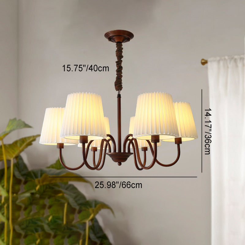 Rustic Iron Frame Branch Candelabra Chandelier for Living Room Decor
