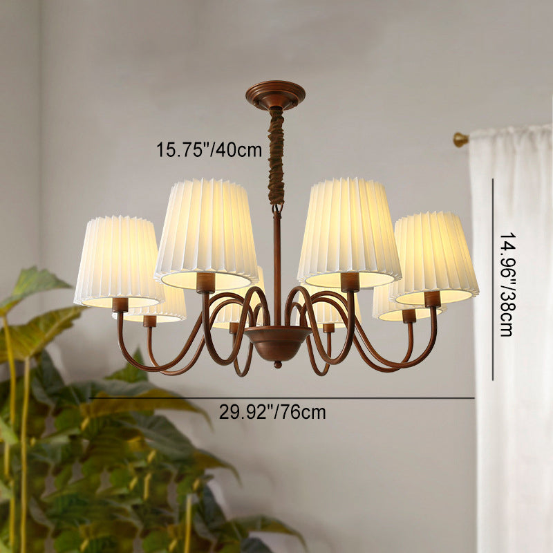Rustic Iron Frame Branch Candelabra Chandelier for Living Room Decor