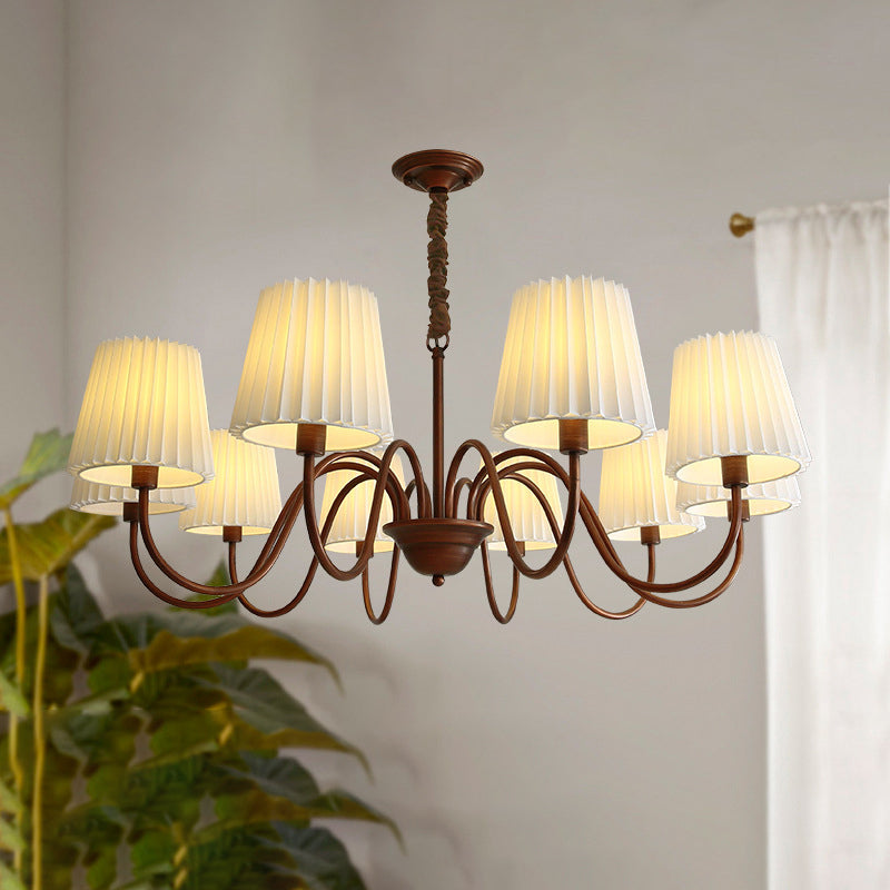 Rustic Iron Frame Branch Candelabra Chandelier for Living Room Decor
