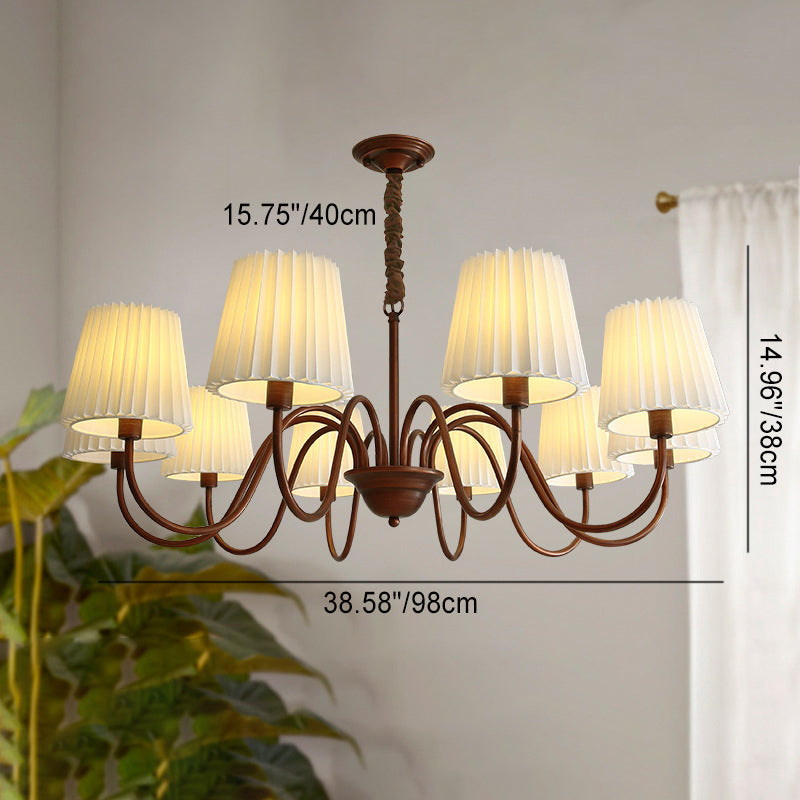 Rustic Iron Frame Branch Candelabra Chandelier for Living Room Decor