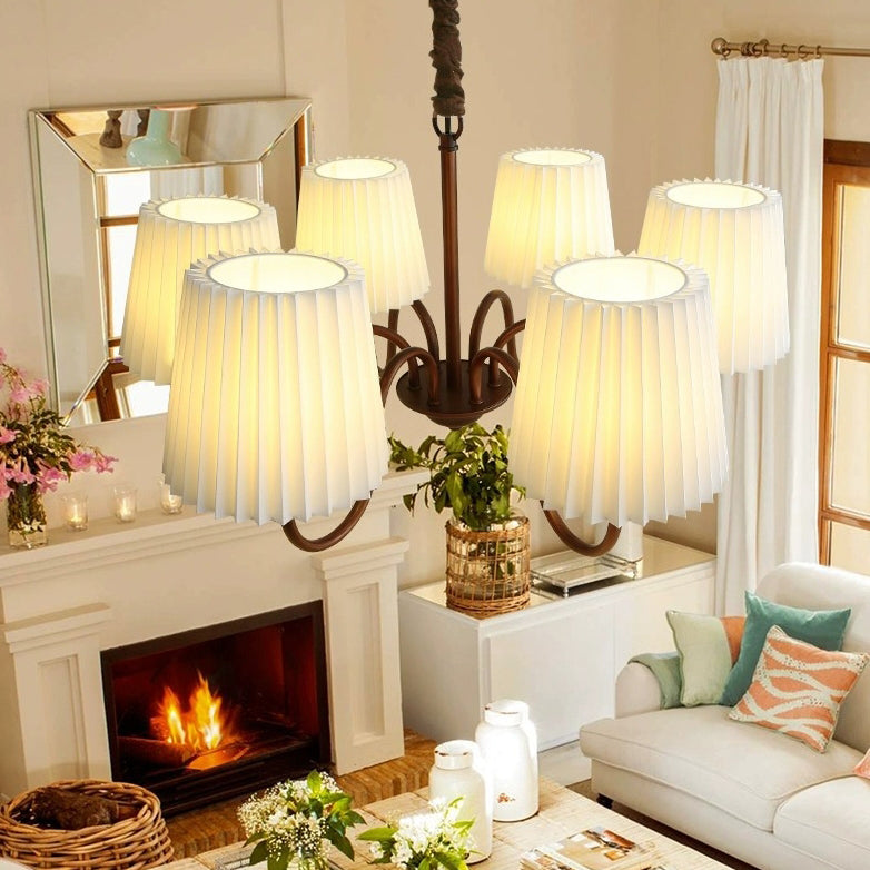 Rustic Iron Frame Branch Candelabra Chandelier for Living Room Decor