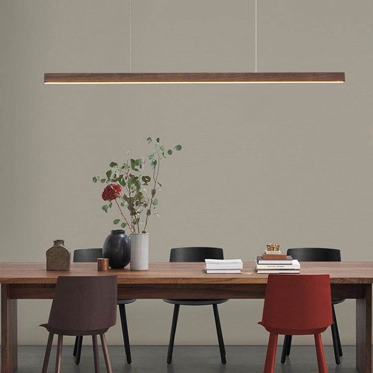 Elegant Traditional Japanese Wood & Aluminum LED Island Chandelier for Dining Room
