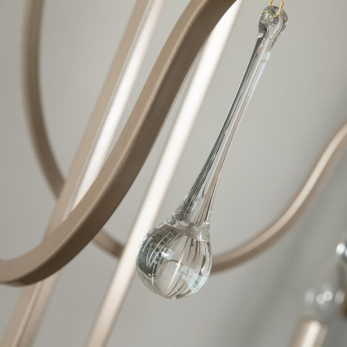 Elegant Iron and Crystal French Candlestick Chandelier for Living Room