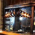 Industrial-Chic Black Spiral Iron 2-Light Chandelier for Living Room