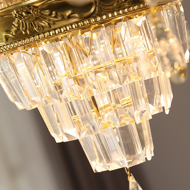 Elegant Vintage Floral Zinc Alloy LED Chandelier for Living Room 6/8/10/12 Lights