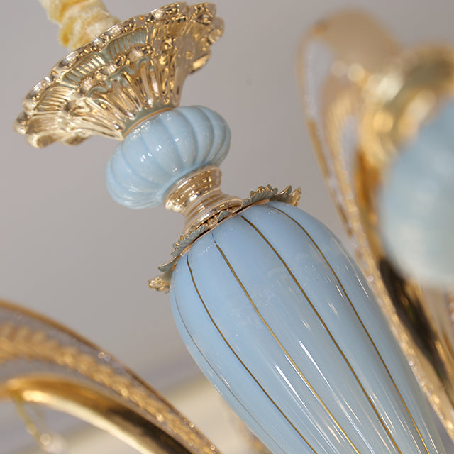 Elegant Vintage Floral Zinc Alloy LED Chandelier for Living Room 6/8/10/12 Lights
