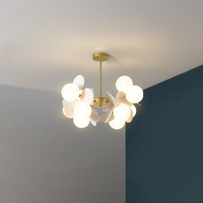Nordic Colorful Acrylic Flower Glass Ball Chandelier for Living Room