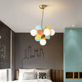 Nordic Colorful Acrylic Flower Glass Ball Chandelier for Living Room