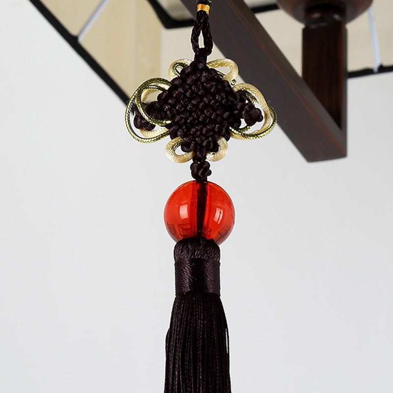 Elegant Traditional Iron Rectangular Tassel Chandeliers for Living Room