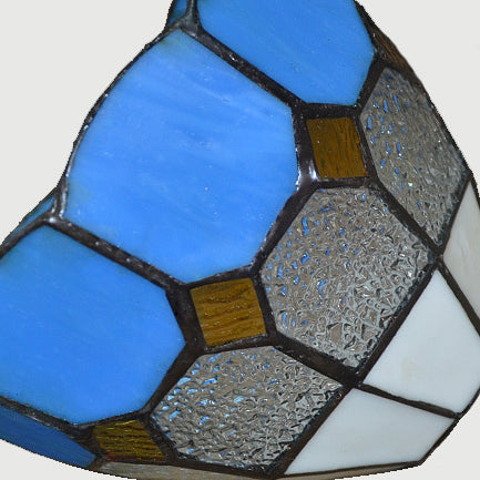 Rustic Tiffany Style Conical Stained Glass Chandelier for Living Room