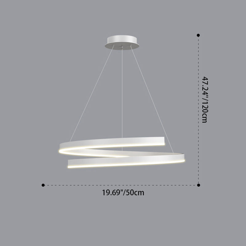 Modern Industrial Black Acrylic LED Chandelier for Dining Room Island