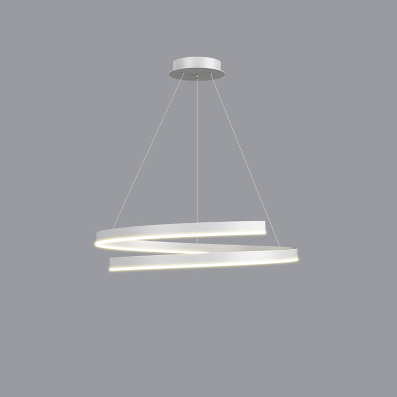 Modern Industrial Black Acrylic LED Chandelier for Dining Room Island