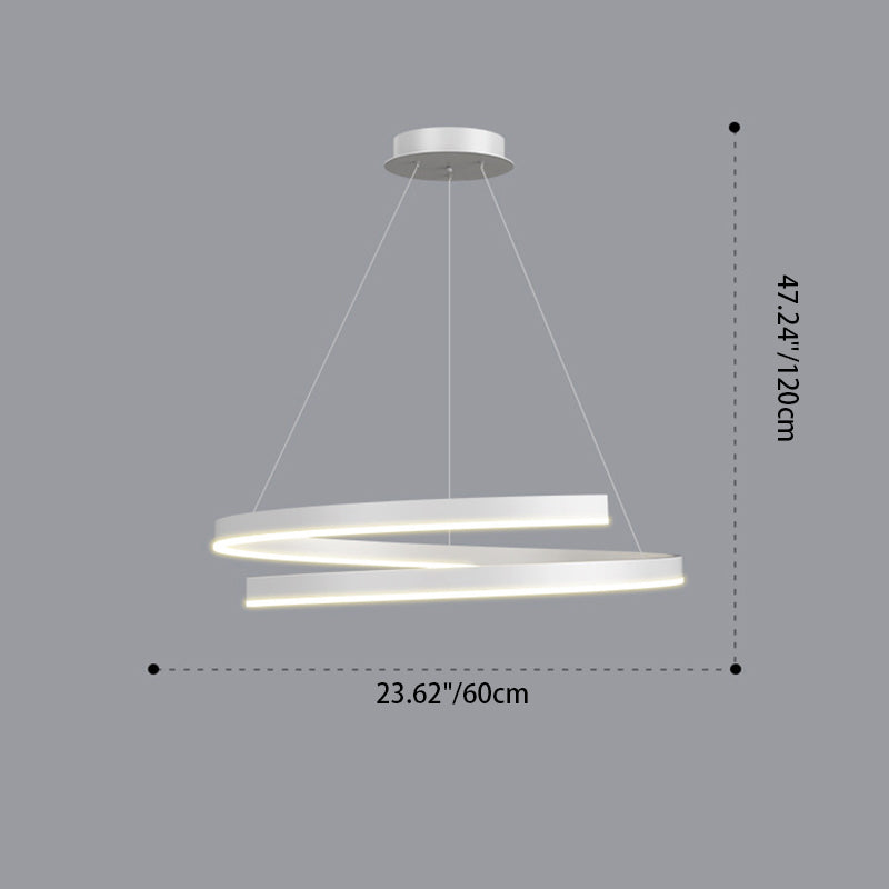 Modern Industrial Black Acrylic LED Chandelier for Dining Room Island