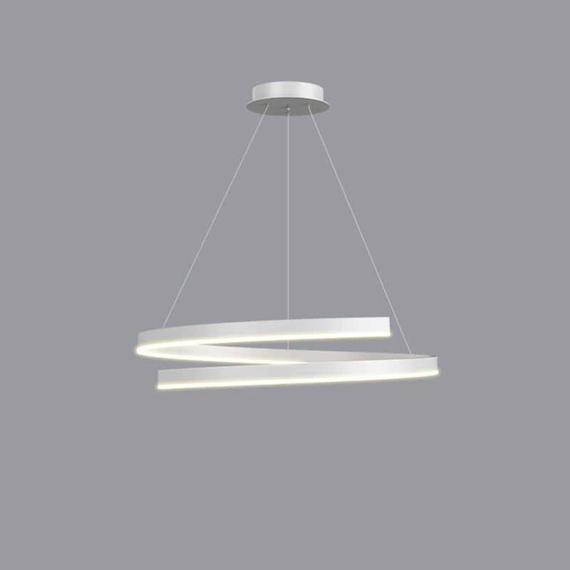 Modern Industrial Black Acrylic LED Chandelier for Dining Room Island