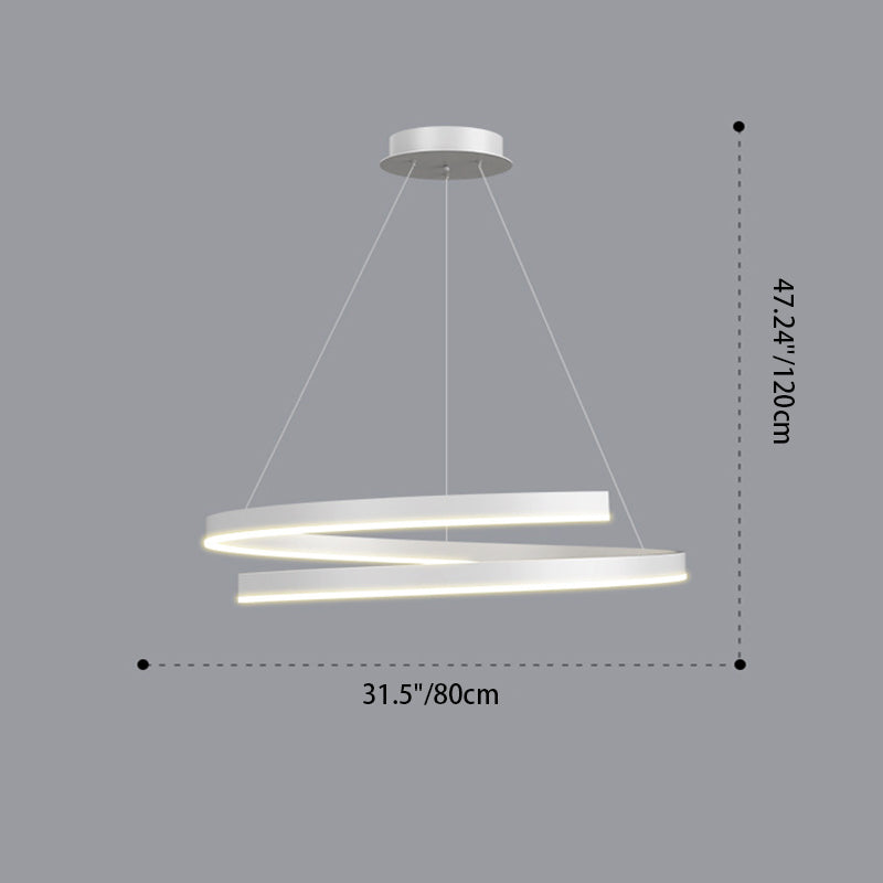 Modern Industrial Black Acrylic LED Chandelier for Dining Room Island