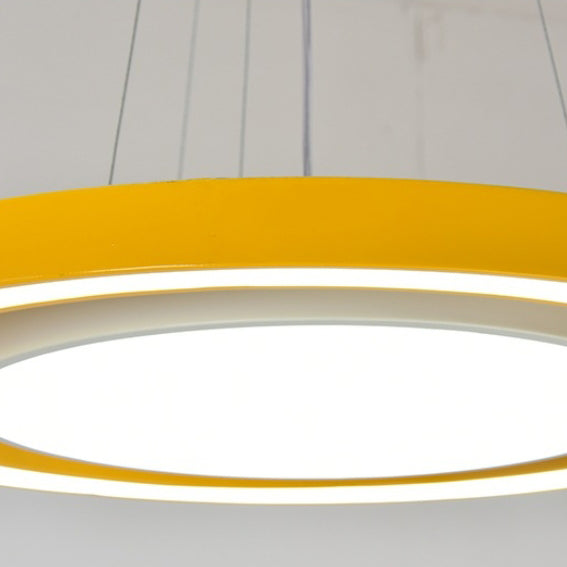Sleek Black Round LED Island Chandelier Light for Modern Bedroom Decor