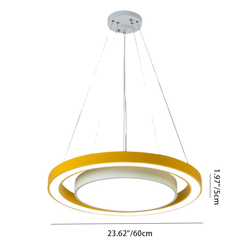 Sleek Black Round LED Island Chandelier Light for Modern Bedroom Decor