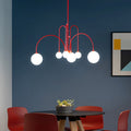 Nordic Iron Frame Glass Globe Chandelier for Dining Room, 6/8/12 Lights