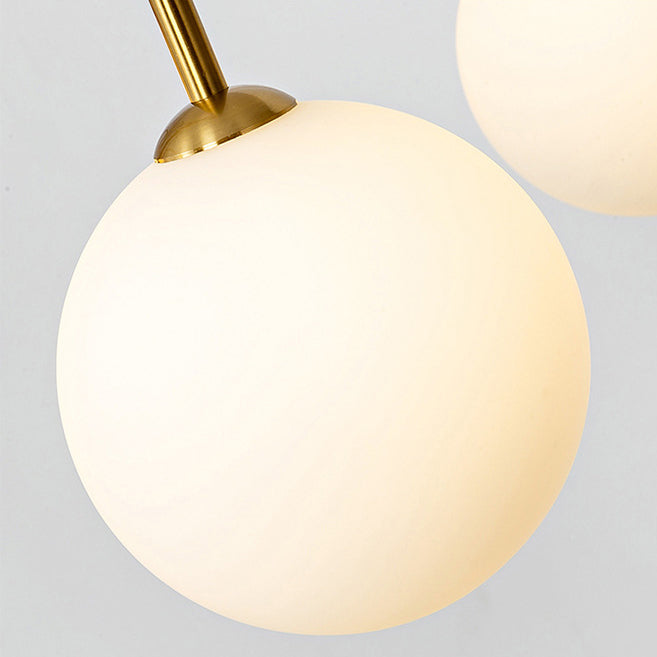 Nordic Iron Frame Glass Globe Chandelier for Dining Room, 6/8/12 Lights