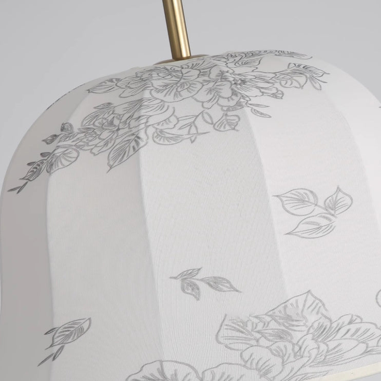 Elegant Traditional Chinese 3-Light Textured Fabric Chandelier for Dining Room
