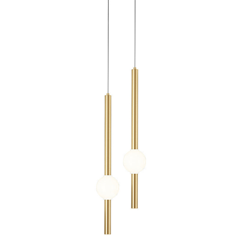 Sleek Black Acrylic LED Chandelier with Vertical Rods for Dining Room