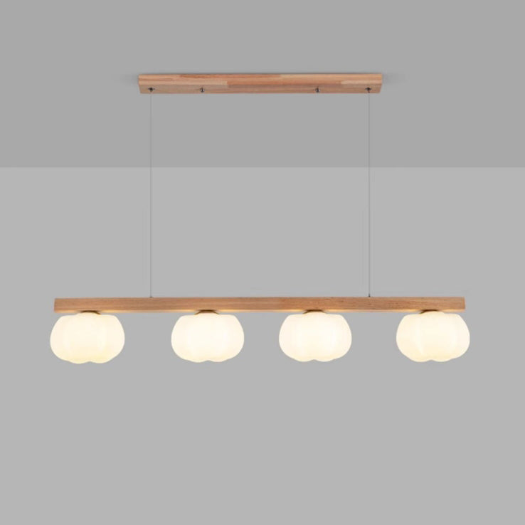 Nordic Style 3/4-Light Wooden Chandelier Pendant for Dining Room