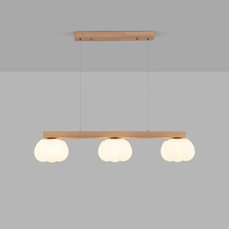 Nordic Style 3/4-Light Wooden Chandelier Pendant for Dining Room