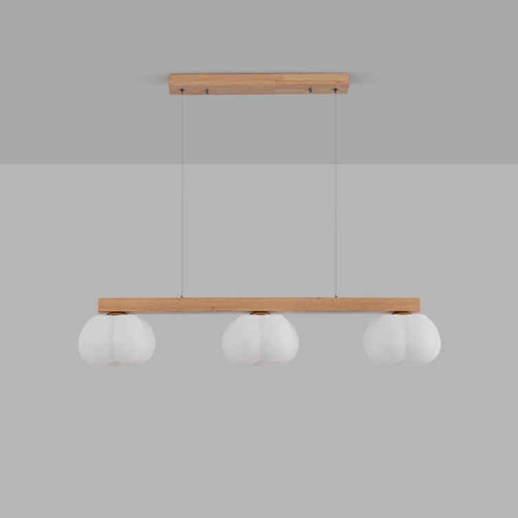 Nordic Style 3/4-Light Wooden Chandelier Pendant for Dining Room