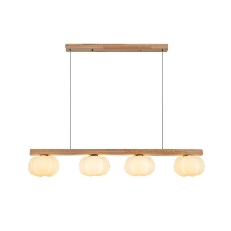 Nordic Style 3/4-Light Wooden Chandelier Pendant for Dining Room