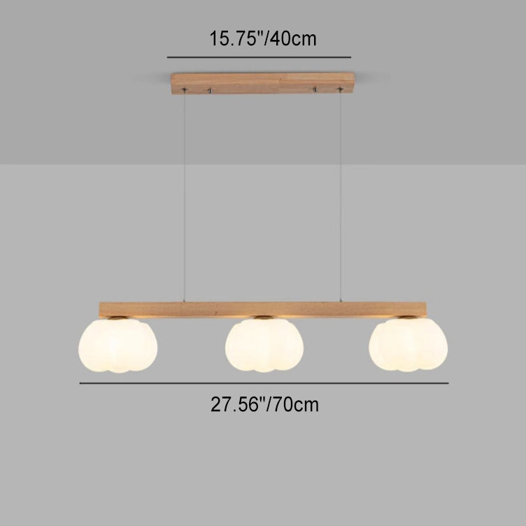 Nordic Style 3/4-Light Wooden Chandelier Pendant for Dining Room