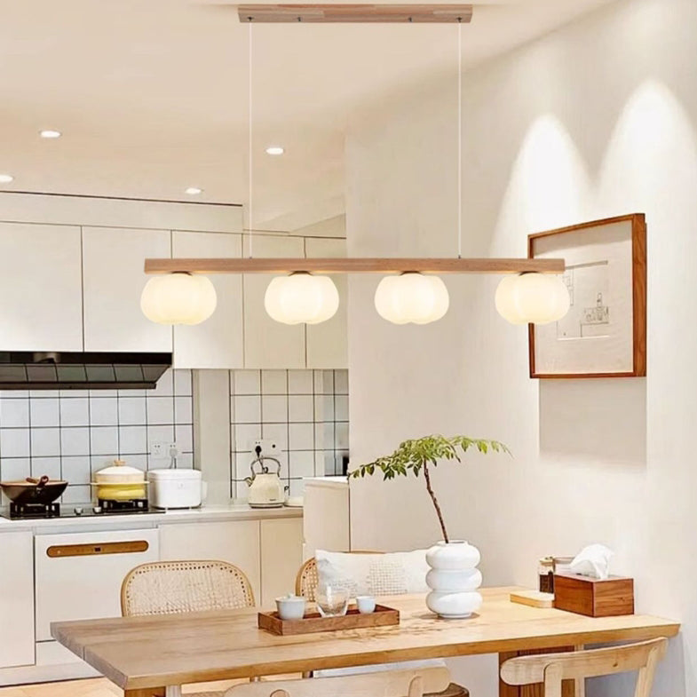 Nordic Style 3/4-Light Wooden Chandelier Pendant for Dining Room