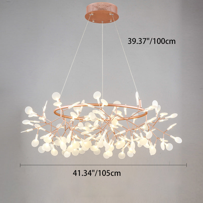Modern Round Acrylic LED Chandelier with Stainless Steel for Bedroom