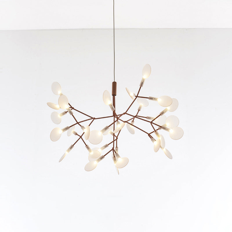 Modern Round Acrylic LED Chandelier with Stainless Steel for Bedroom