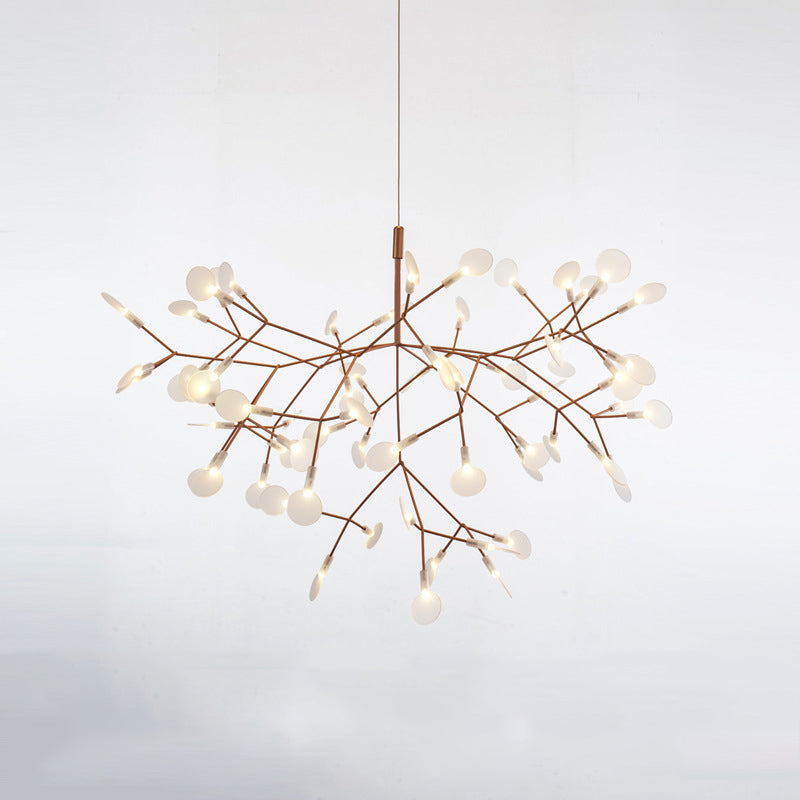 Modern Round Acrylic LED Chandelier with Stainless Steel for Bedroom